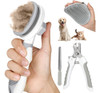 Kit De Aseo Para Mascotas, Cepillo De Baño, Tijera De Uñas 0