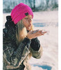 Funky Junque De Cc Gorra Lisa De Puntos Tejida Con Lana Suav 4