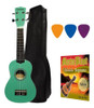 Ukelele Soprano Sparkle Con Brillos +funda +puas +encordado 6