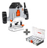 Combo Fresadora Daewoo Daer1250 + Set 6 Fresas Bosch 1/4 0