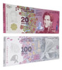Billetes Facsímiles Conmemorativos $20 Y $100 - Sin Emitir 0