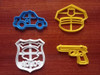 Cortantes Para Galletitas, Porcelana Fria  Policia X4 1