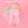 Mouse Inalámbrico Ergonómico. Compatible. Universal. Rosado. 2