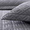 Exq Home Juego De Colcha Tamaño Queen Gris 3 Piezas, Colcha 4