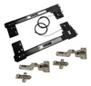 01 Trilho Porta Escamoteável 408mm + 2 Dobradiças Sobrepor 0