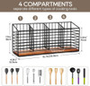 Organizador De Cocina Negro Para Contador Con 4 Compartiment 4