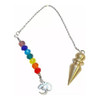 Péndulo Bronce 7 Chakras Radiestesia Reiki 0