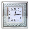 Reloj De Espejo Cuadrado Plateado Crystal Sparkle Twinkle Bl 1