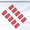 Botão Arcade Micro Switch 10pcs Vermelho 3pins Push Substitu 4