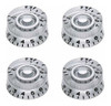 4 Pomos Plateados Para Guitarra Eléctrica Mxuteuk, Para Bajo 0