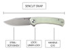 Cuchillo Navaja Plegable De Bolsillo, Mango G10 | Sencut 2