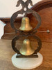 Set De Campanas De Bronce Con Base De Mármol Y Martillo 2