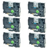 6pk Tz Tze 241 241 Tz241 Negra En La Etiqueta Blanca Cinta P 0