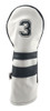 Funda H1 Para Palo De Golf Madera 3 Rayada Blanca 0