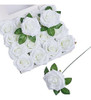 Rosas De Seda De 10cm C/tallo Realistas X16u Blancas 0