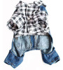 Plaid Denim Pet Jumpsuit Pantalones Jeans Hoodies Abrigo Azu 2
