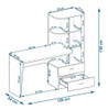 Mesa De Computador Elisa C/ 2 Gavetas E 6 Nichos Café - Per 3