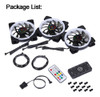 Cooler Rgb Pc 120mm Pack X3 + 2 Tiras Led Rgb 7