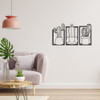 Kit 3 Quadros Decorativos Floral Cactos 3d Mdf 3mm Preto 2