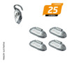 Kit 25 Contrapeso Balanceamento Chumbo 25g Garra Baixa 0