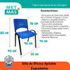 Silla De Oficina Apilable De Caño Con Tapa Plastica 1