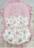 Capa P/ Bebê Conforto + Capota/ Protetor De Sol Floral Rosé 3