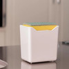 Dispenser Sabão Detergente  Pia Porta Bucha Esponja Branco 2