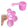 Jogo De Medidas Confeitaria Plástica Com 4 Peças Rosa 0