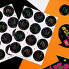 Stickers Fluo X24 U Nota Musical Cumpleaños Cotillon 0