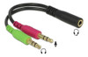Cable Splitter Mini Plug 3,5mm Microfono Auricular Pc Nuevo 3