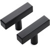 Tiradores De Muebles Tipo T Barra Cuadrada 10u Negro 0