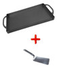 Plancha Bifera Cocina 2 Hornallas Chapa + Pala Hamburguesera 1
