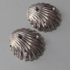 Par Saleros De Mesa Metal Plateado Forma De Vieiras 4