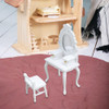 1:12 Mini Toucador Móveis Brinquedo De Madeira Branco 5