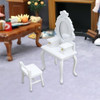 1:12 Mini Toucador Móveis Brinquedo De Madeira Branco 7