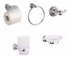 Kit Set Accesorios Baño Salvinia 5 Piezas Metálicos Cromados 0