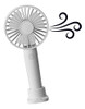 Mini Ventilador Portátil Mão Branco Qualidade Recarregável 0