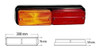 Faros Traseros Rectangulares Angosto Rojo-amb X Jgo Bai 1230 1