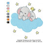 Matriz Para Bordados Maquina Elefante Durmiendo Nube 1299 1