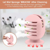 4pack Makeup Brush Sponge Holder, Silicone Makeup Brush Cove 3
