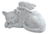 Estatua Gato Angel Para Memorial 25x13x13cm Piedra Resina 0