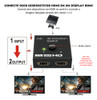 Chave Switch Hub 2 Portas Hdmi 4k Bidirecional Hub 2x1 E 1x2 1