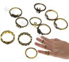 10 X Plata Moda Boho Flecha Luna Midi Geométrica Dedo Nudill 0