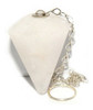 Pendulo Facetado Quatzo Branco Pedra Para Radiestesia 0