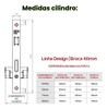 Fechadura Banheiro Cromado 3f  Roseta Design Zamac 735b128cr 5