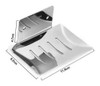 Jabonera Baño Pared Rectangular Acero Inoxidable Cromada.! 2
