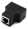 Conector Extensor Duplicador Rj45 Splitter Plug T Preto 1