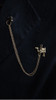 Prendedor Con Cadena Camello Y Gema Negra Chica Para Camisa 1