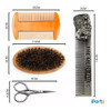 Set De Grooming X4 Cuidado De Barba Cepillo Cerdas Naturales 4