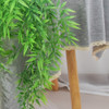 4 Pendentes Planta Artificial Decoração Folha De Bambu 5